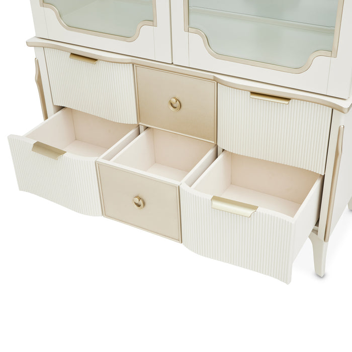 AICO Furniture - La Marisia Display Cabinet - Creamy Pearl - 9089209-112 - GreatFurnitureDeal