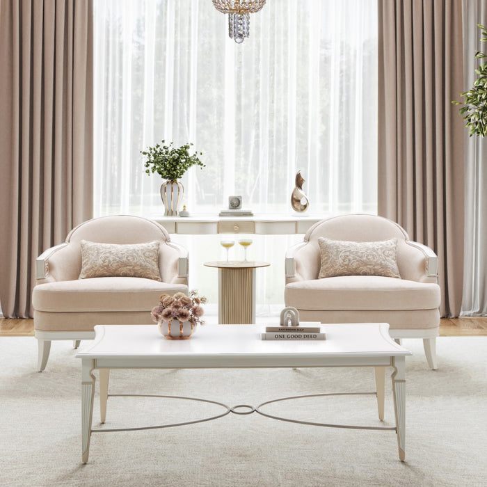 AICO Furniture - La Marisia Accent Table - Creamy Pearl - 9089222-112 - GreatFurnitureDeal