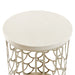 AICO Furniture - La Marisia Marble Chairside Table - Creamy Pearl/Champagne - 9089225-112 - GreatFurnitureDeal