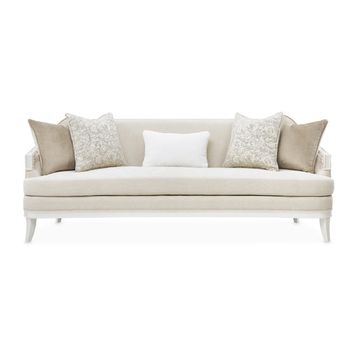 AICO Furniture - La Marisia Chenille Sofa - Tranquil/Creamy Pearl - 9089815-TRQUL-124 - GreatFurnitureDeal