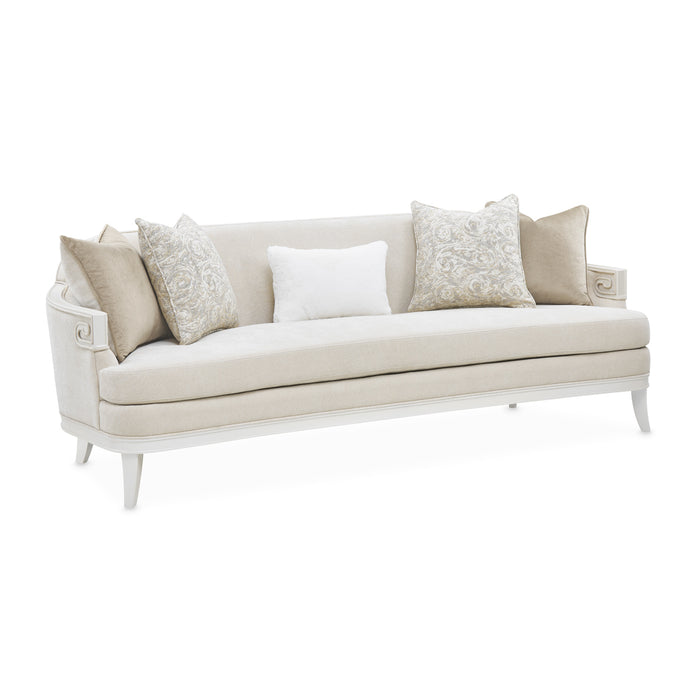 AICO Furniture - La Marisia Chenille Sofa - Tranquil/Creamy Pearl - 9089815-TRQUL-124 - GreatFurnitureDeal