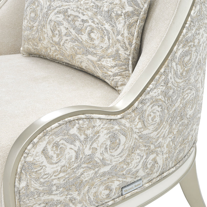 AICO Furniture - La Marisia Chenille Accent Chair - Tranquil/Light Champagne - 9089834-TRQUL-124 - GreatFurnitureDeal