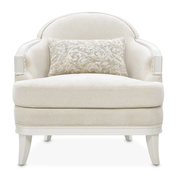 AICO Furniture - La Marisia Chenille Matching Chair - Tranquil/Creamy Pearl - 9089835-TRQUL-124 - GreatFurnitureDeal