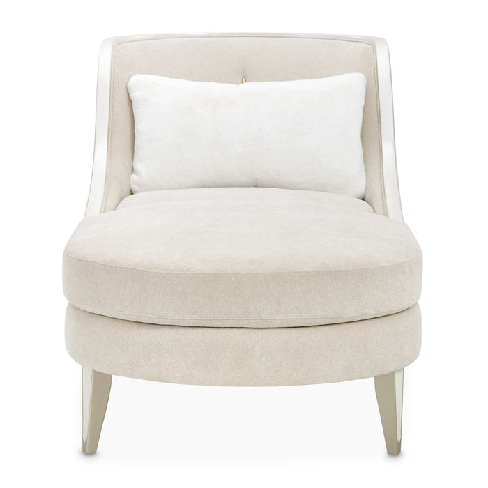 AICO Furniture - La Marisia Chenille Chaise - Tranquil/Creamy Pearl - 9089841-TRQUL-124 - GreatFurnitureDeal