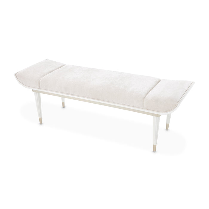 AICO Furniture - La Marisia Bench in Creamy Pearl - 9089904-112 - GreatFurnitureDeal