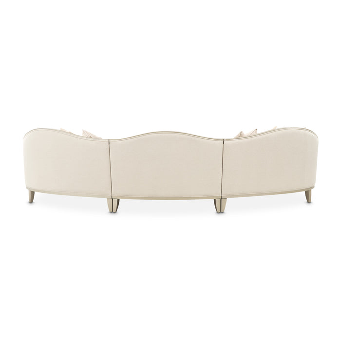 AICO Furniture - Camellia Field 3-Piece Sofa in Cornsilk/Champagne - 9090-3PC-CNSLK-134 - GreatFurnitureDeal