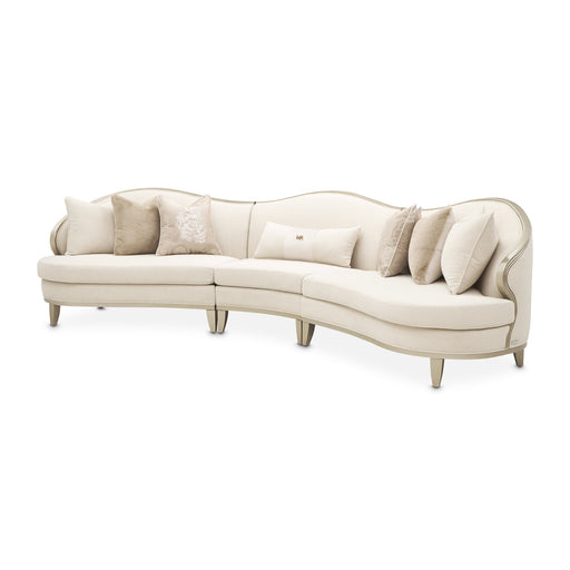 AICO Furniture - Camellia Field 3-Piece Sofa in Cornsilk/Champagne - 9090-3PC-CNSLK-134 - GreatFurnitureDeal