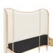 AICO Furniture - Camellia Field King Upholstered Bed in Caramel - N9090000EK3-134 - GreatFurnitureDeal
