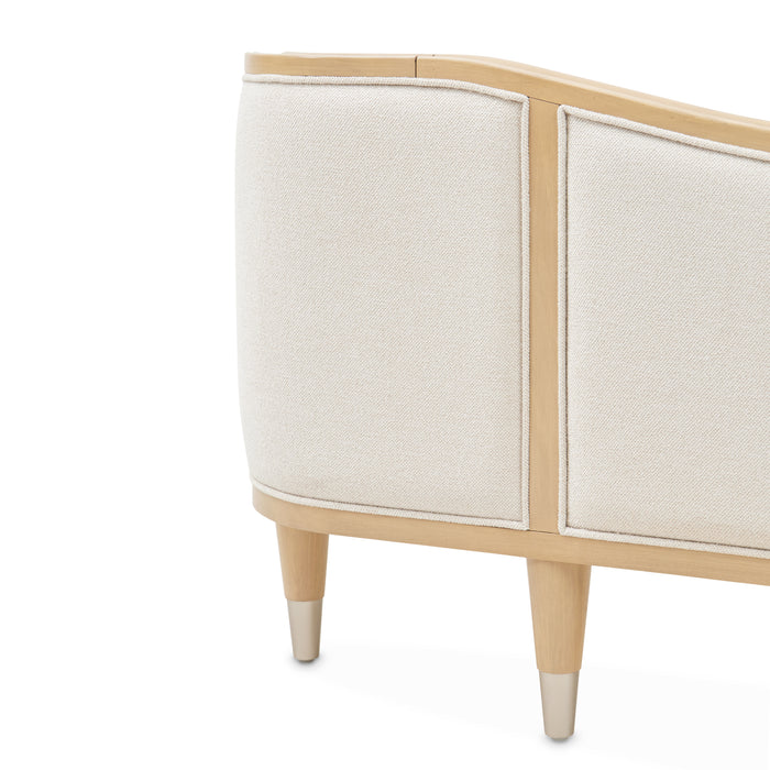 AICO Furniture - Camellia Field King Upholstered Bed in Caramel - N9090000EK3-134 - GreatFurnitureDeal