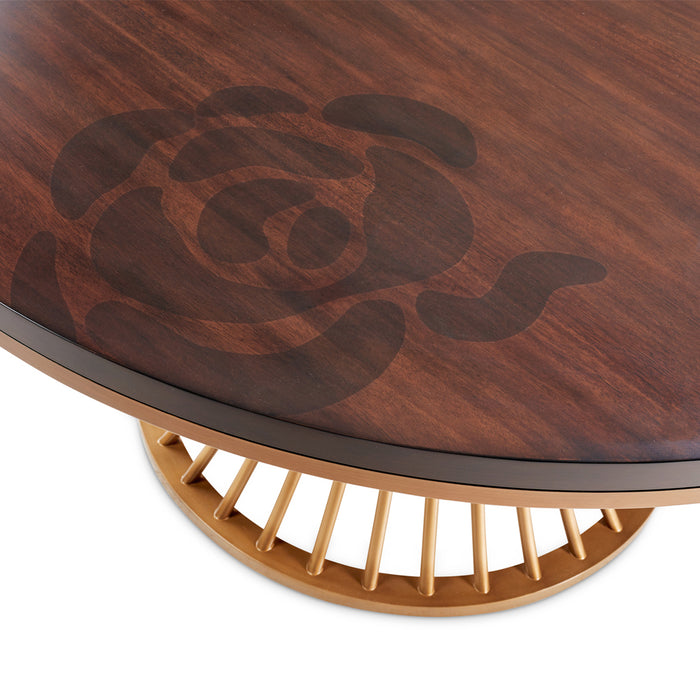 AICO Furniture - Camellia Field Round Dining Table in Warm Pecan - N9090001-400 - GreatFurnitureDeal