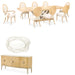 AICO Furniture - Camellia Field 11 Piece Pedestal Dining Table Set in Caramel - 9090002-134-11SET - GreatFurnitureDeal