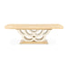 AICO Furniture - Camellia Field 9 Piece Pedestal Dining Table Set in Caramel - 9090002-134-9SET - GreatFurnitureDeal