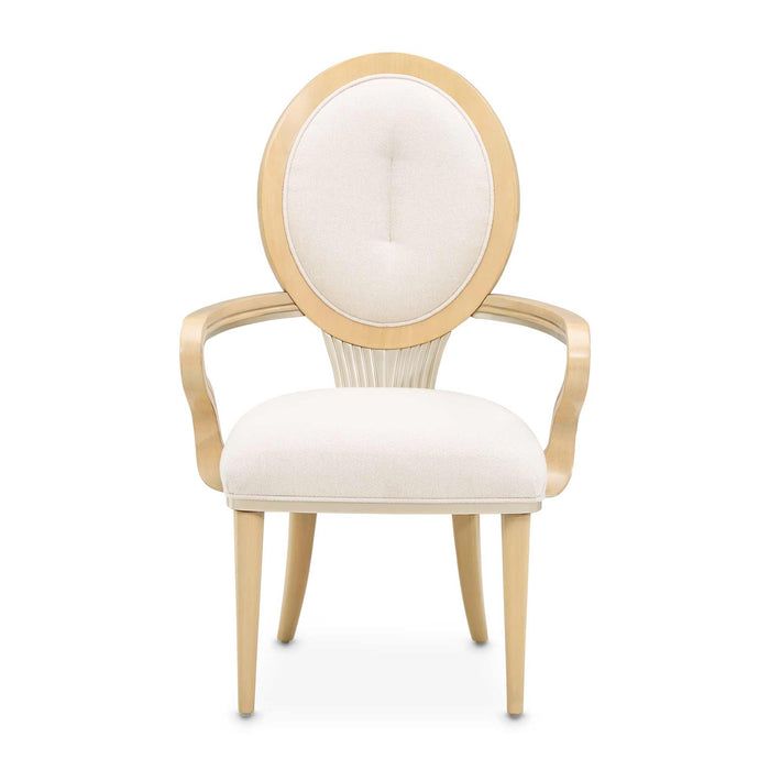 AICO Furniture - Camellia Field Dining Arm Chair in Caramel (Set of 2) - N9090004-134 - GreatFurnitureDeal