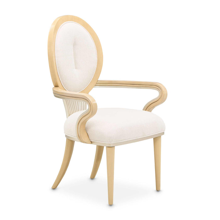 AICO Furniture - Camellia Field Dining Arm Chair in Caramel (Set of 2) - N9090004-134 - GreatFurnitureDeal