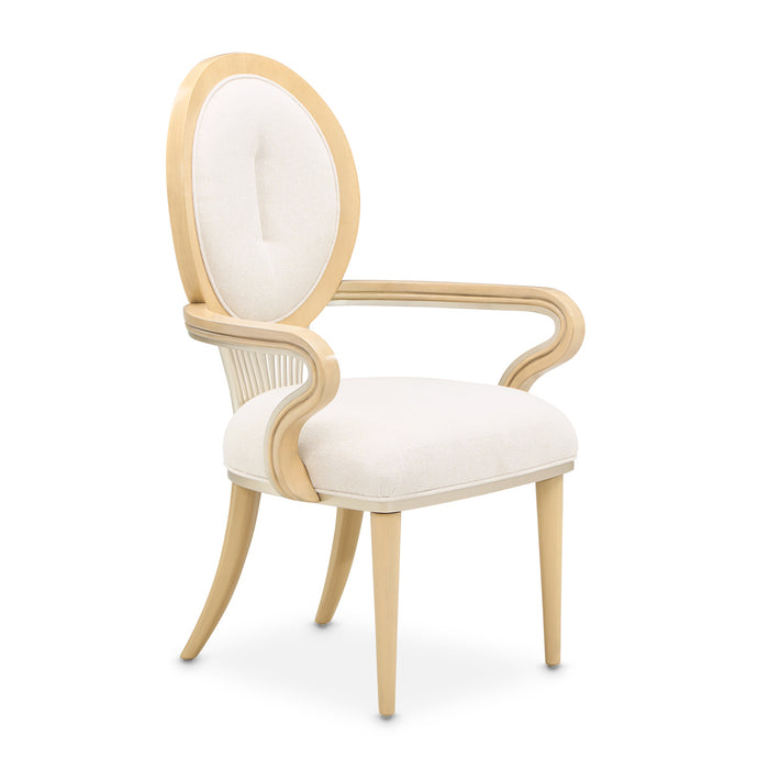 AICO Furniture - Camellia Field Dining Arm Chair in Caramel (Set of 2) - 9090004-134 - GreatFurnitureDeal