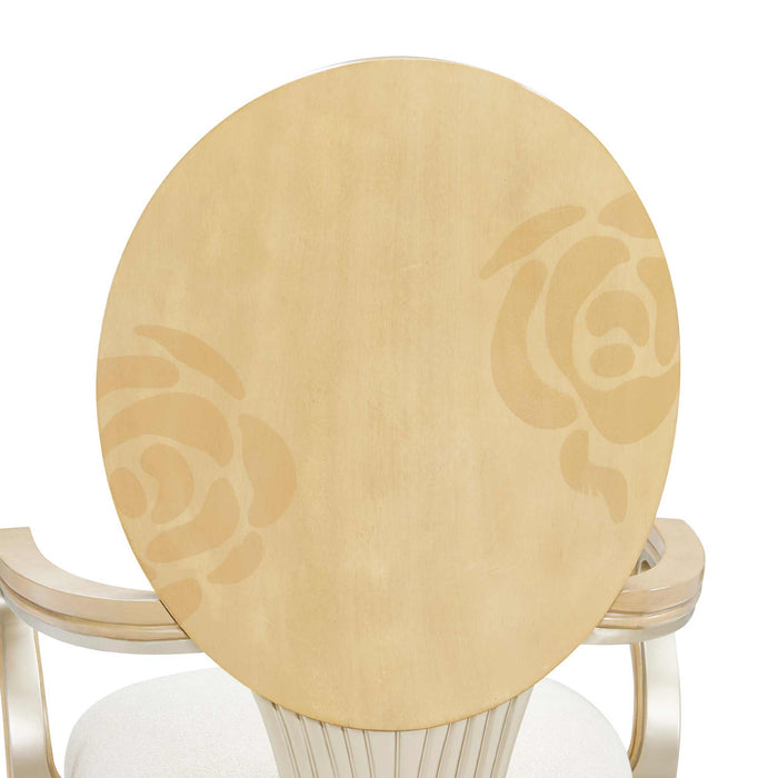 AICO Furniture - Camellia Field Dining Arm Chair in Caramel (Set of 2) - N9090004-134 - GreatFurnitureDeal