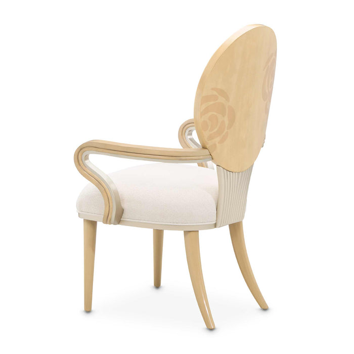 AICO Furniture - Camellia Field Dining Arm Chair in Caramel (Set of 2) - N9090004-134 - GreatFurnitureDeal