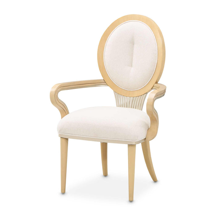 AICO Furniture - Camellia Field Dining Arm Chair in Caramel (Set of 2) - N9090004-134 - GreatFurnitureDeal