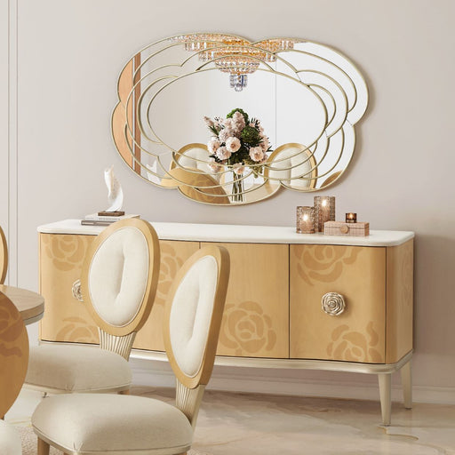 AICO Furniture - Camellia Field Sideboard with Wall Mirror in Caramel - 9090007-260-134 - GreatFurnitureDeal
