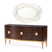 AICO Furniture - Camellia Field Sideboard with Mirror in Warm Pecan - N9090007-260-400 - GreatFurnitureDeal