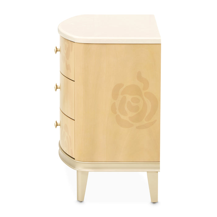 AICO Furniture - Camellia Field Nightstand in Caramel - N9090040-134 - GreatFurnitureDeal
