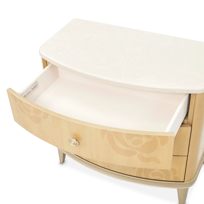 AICO Furniture - Camellia Field Nightstand in Caramel - N9090040-134 - GreatFurnitureDeal