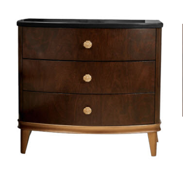 AICO Furniture - Camellia Field"Nightstand "Warm Pecan - N9090040-400 - GreatFurnitureDeal