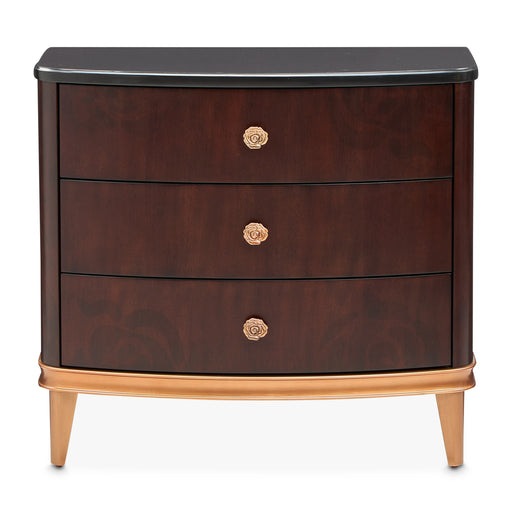 AICO Furniture - Camellia Field Nightstand in Warm Pecan - 9090040-400 - GreatFurnitureDeal