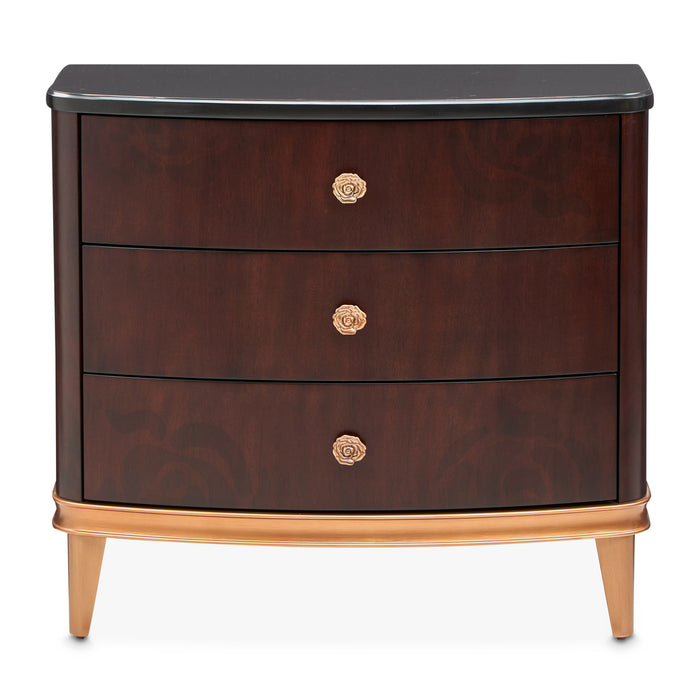 AICO Furniture - Camellia Field Nightstand in Warm Pecan - N9090040-400 - GreatFurnitureDeal