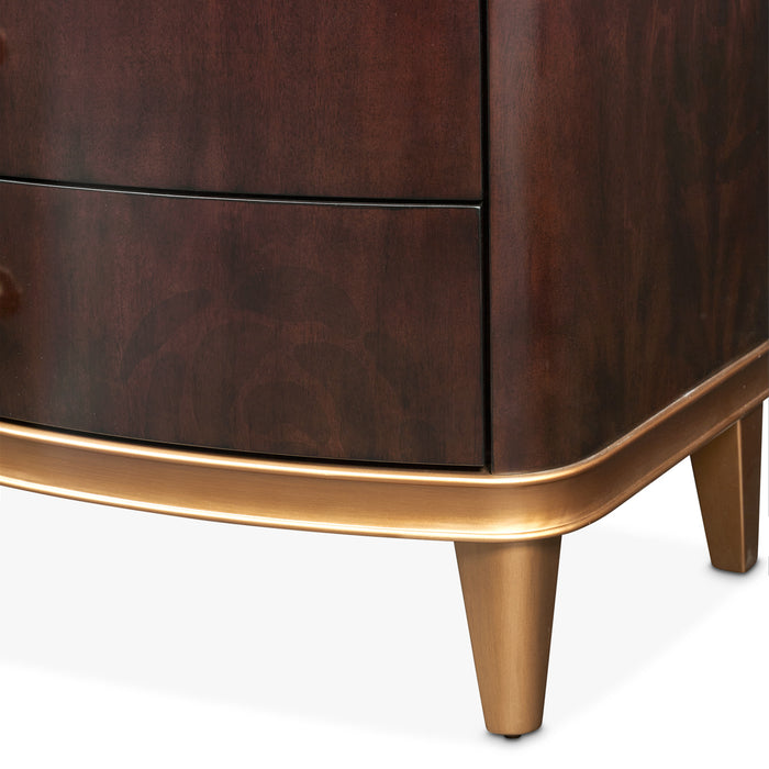 AICO Furniture - Camellia Field Nightstand in Warm Pecan - N9090040-400 - GreatFurnitureDeal