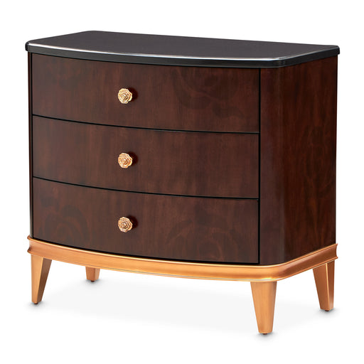 AICO Furniture - Camellia Field Nightstand in Warm Pecan - 9090040-400 - GreatFurnitureDeal