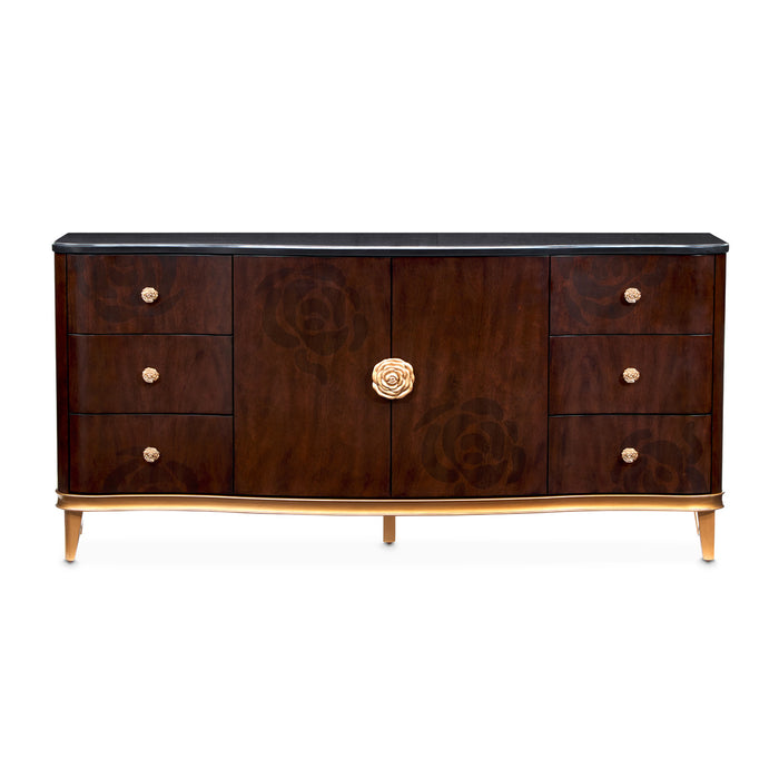 AICO Furniture - Camellia Field Dresser - Warm Pecan - N9090050SA-400 - GreatFurnitureDeal