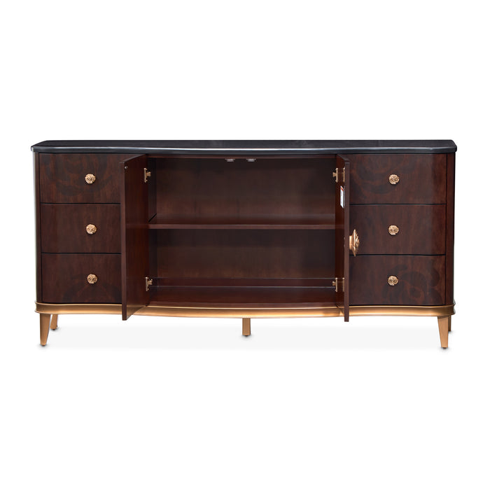 AICO Furniture - Camellia Field Dresser - Warm Pecan - N9090050SA-400 - GreatFurnitureDeal