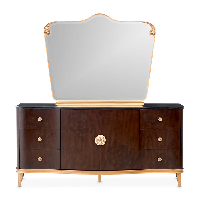 AICO Furniture - Camellia Field Dresser - Warm Pecan - N9090050SA-400 - GreatFurnitureDeal
