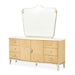 AICO Furniture - Camellia Field Dresser with Mirror in Caramel - 9090050SA-60-134 - GreatFurnitureDeal