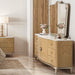 AICO Furniture - Camellia Field Dresser with Mirror in Caramel - 9090050SA-60-134 - GreatFurnitureDeal