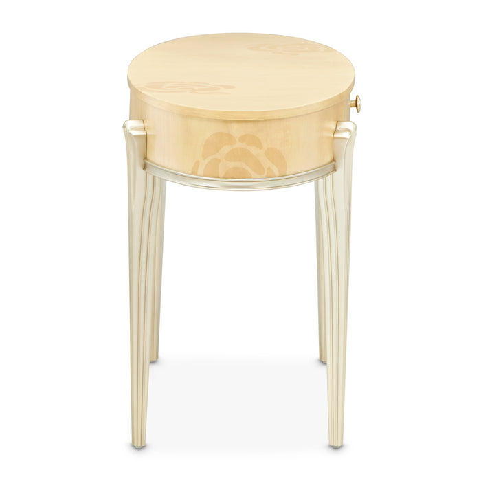 AICO Furniture - Camellia Field Vanity Set with Mirror & Chair in Caramel - 9090058VAN3-134 - GreatFurnitureDeal
