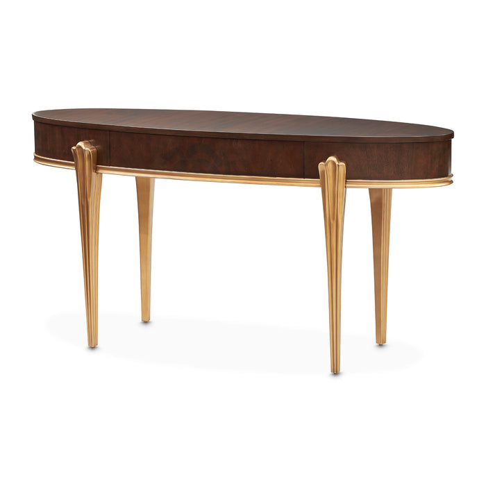 AICO Furniture - Camellia Field Vanity Desk in Warm Pecan - N9090058-400 - GreatFurnitureDeal