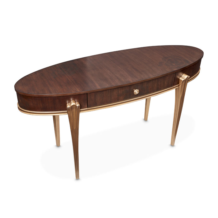 AICO Furniture - Camellia Field Vanity Desk in Warm Pecan - N9090058-400 - GreatFurnitureDeal
