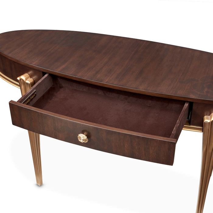 AICO Furniture - Camellia Field Vanity Desk in Warm Pecan - N9090058-400 - GreatFurnitureDeal