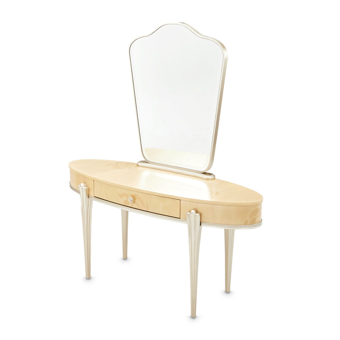 AICO Furniture - Camellia Field Vanity with Mirror in Caramel - 9090058VAN2-134 - GreatFurnitureDeal