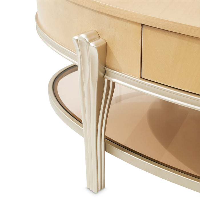 AICO Furniture - Camellia Field 3 Piece Occasional Set in Caramel - 9090201-134-3SET - GreatFurnitureDeal