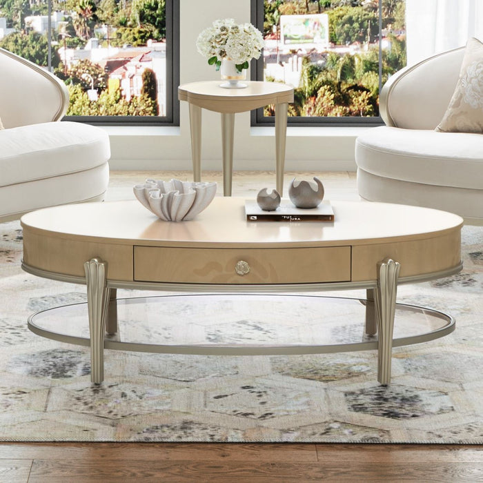 AICO Furniture - Camellia Field 3 Piece Occasional Set in Caramel - 9090201-134-3SET - GreatFurnitureDeal