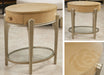 AICO Furniture - Camellia Field"Round End Table w/Drawer"Caramel - 9090202-134 - GreatFurnitureDeal