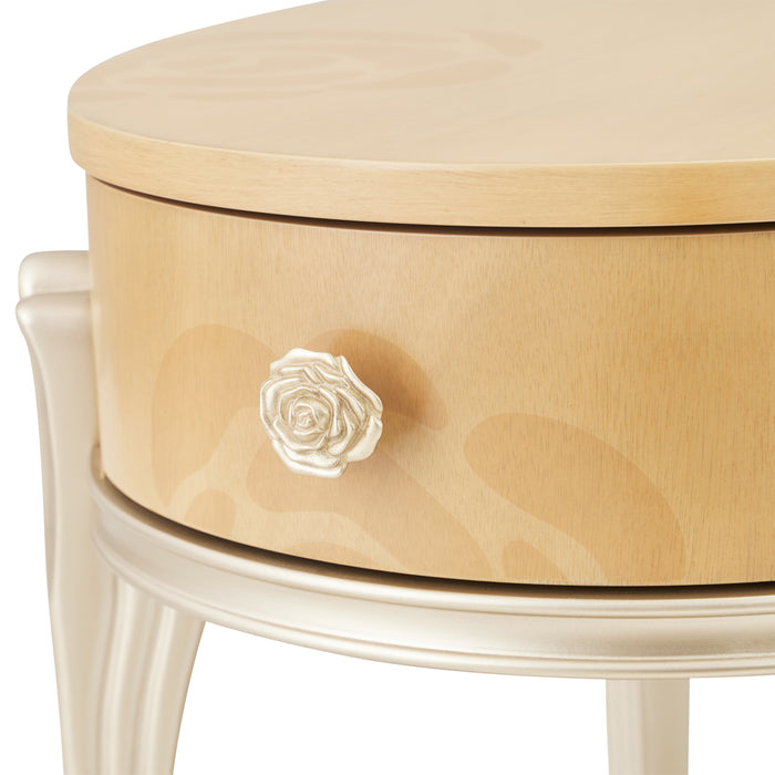 AICO Furniture - Camellia Field"Round End Table w/Drawer"Caramel - 9090202-134 - GreatFurnitureDeal