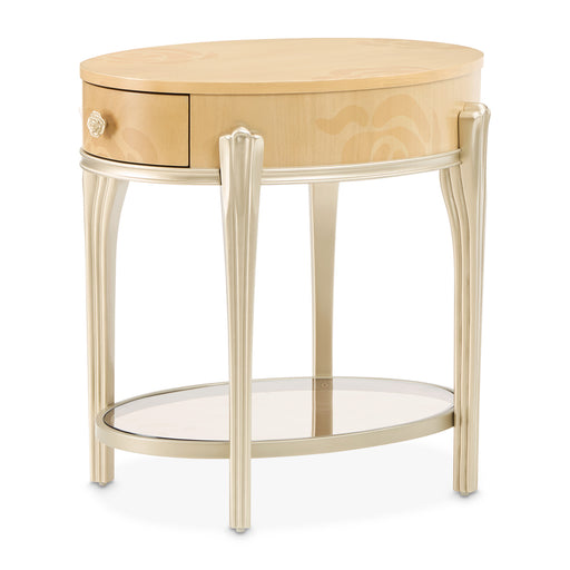 AICO Furniture - Camellia Field"Round End Table w/Drawer"Caramel - 9090202-134 - GreatFurnitureDeal