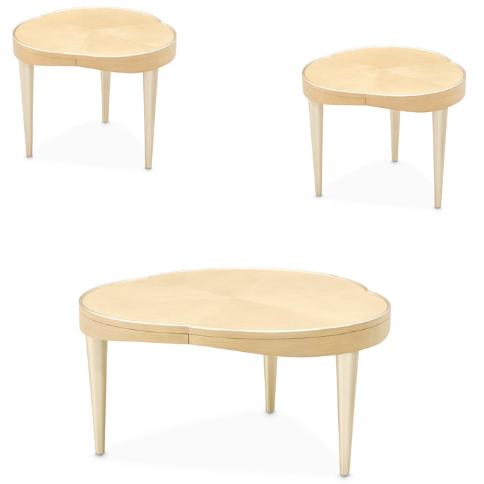 AICO Furniture - Camellia Field 3 Piece Occasional Set in Caramel - 9090204-134-3SET - GreatFurnitureDeal