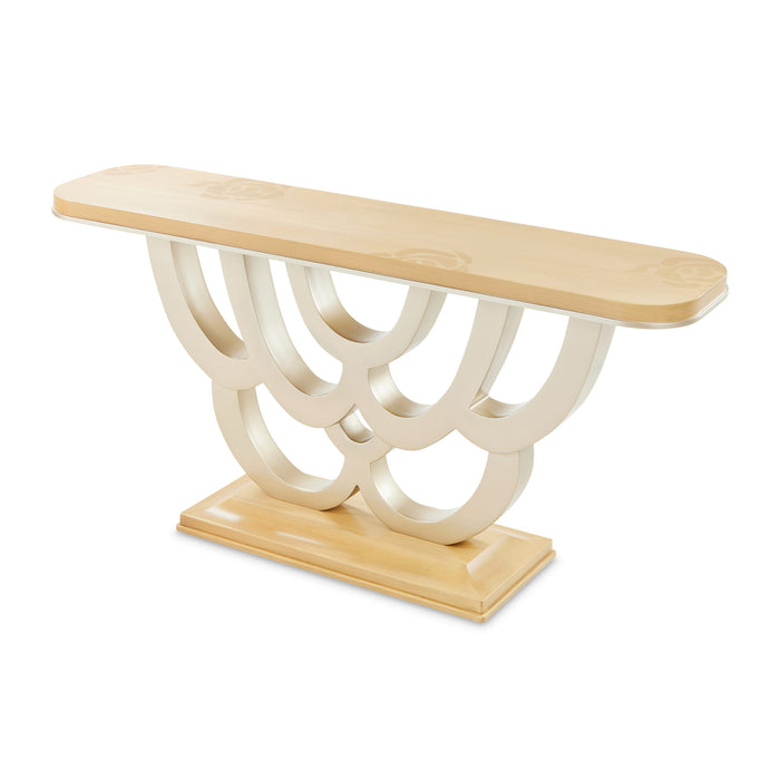 AICO Furniture - Camellia Field Console Table in Caramel - N9090223-134 - GreatFurnitureDeal