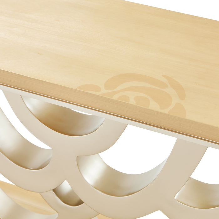 AICO Furniture - Camellia Field Console Table in Caramel - N9090223-134 - GreatFurnitureDeal