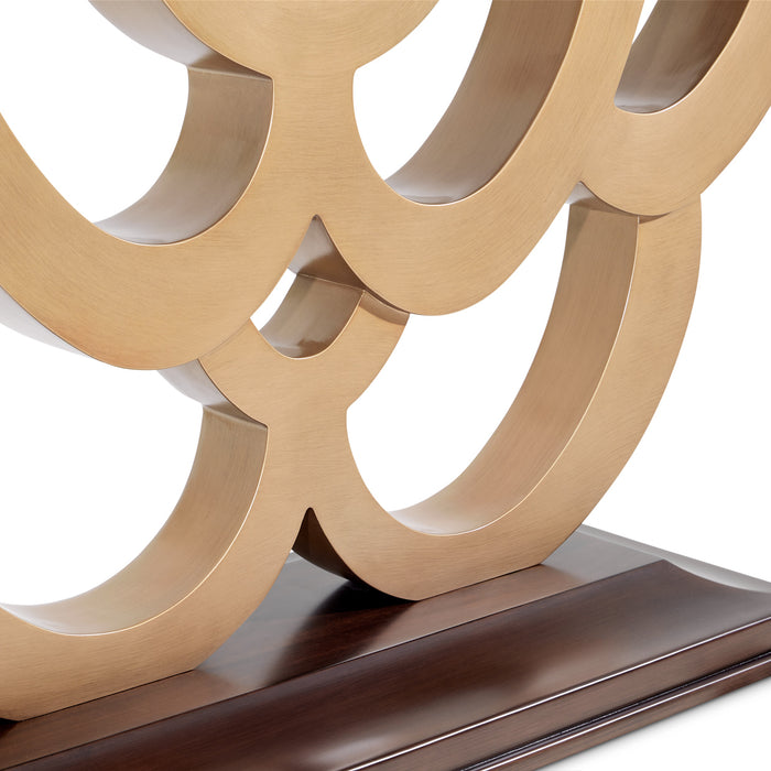 AICO Furniture - Camellia Field"Console Table"Warm Pecan - N9090223-400 - GreatFurnitureDeal